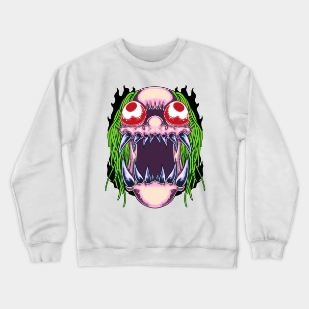 Scared skull Crewneck Sweatshirt by Insomniaxz